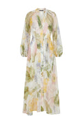 Watercolor Floral Wrap Dress - view 1