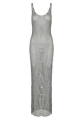 Silver Metallic Mesh Slip Dress - view 1