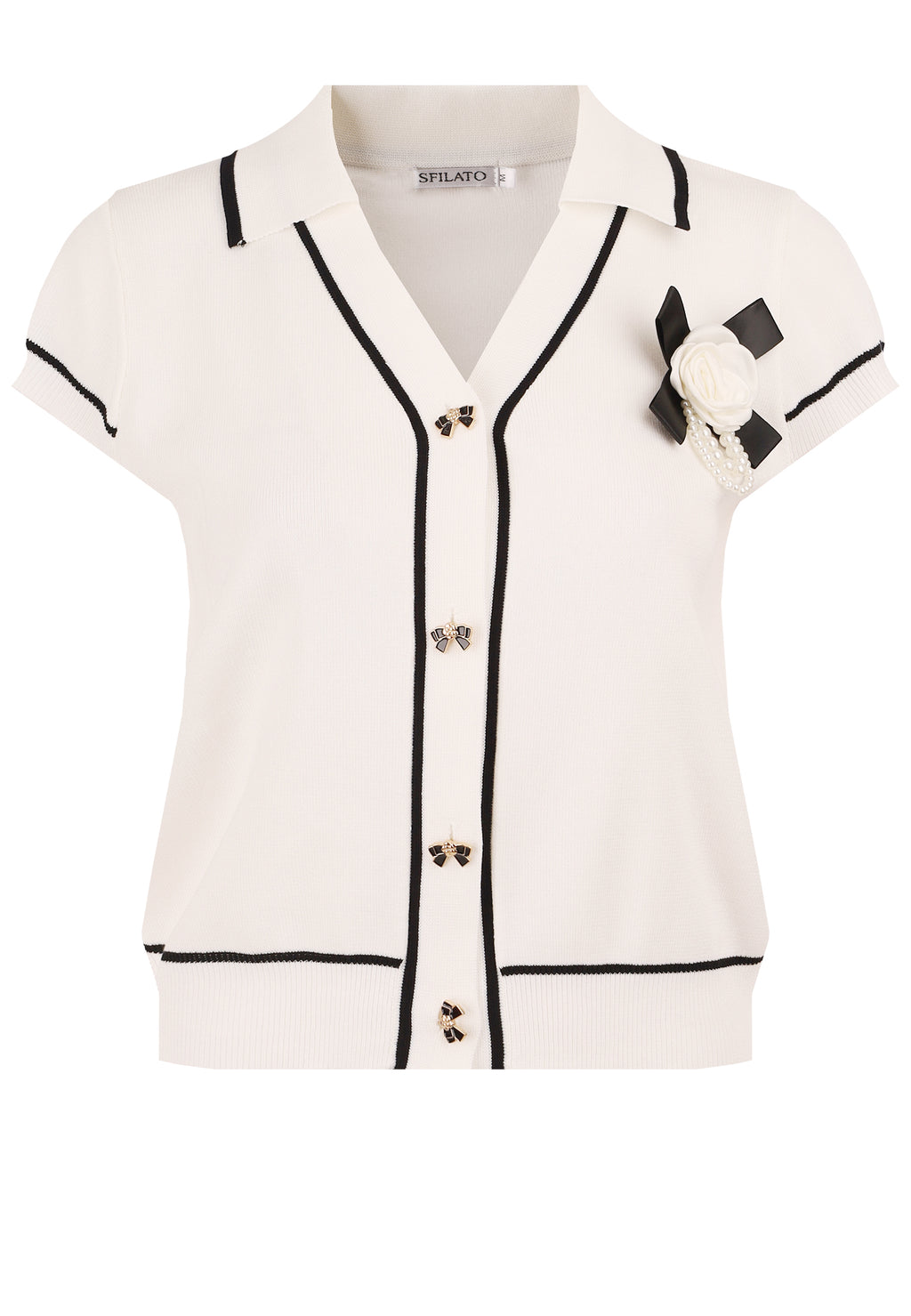 White Sfilato pullover - view 1
