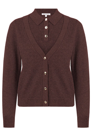 Burgundy Sfilato jumper - view 1