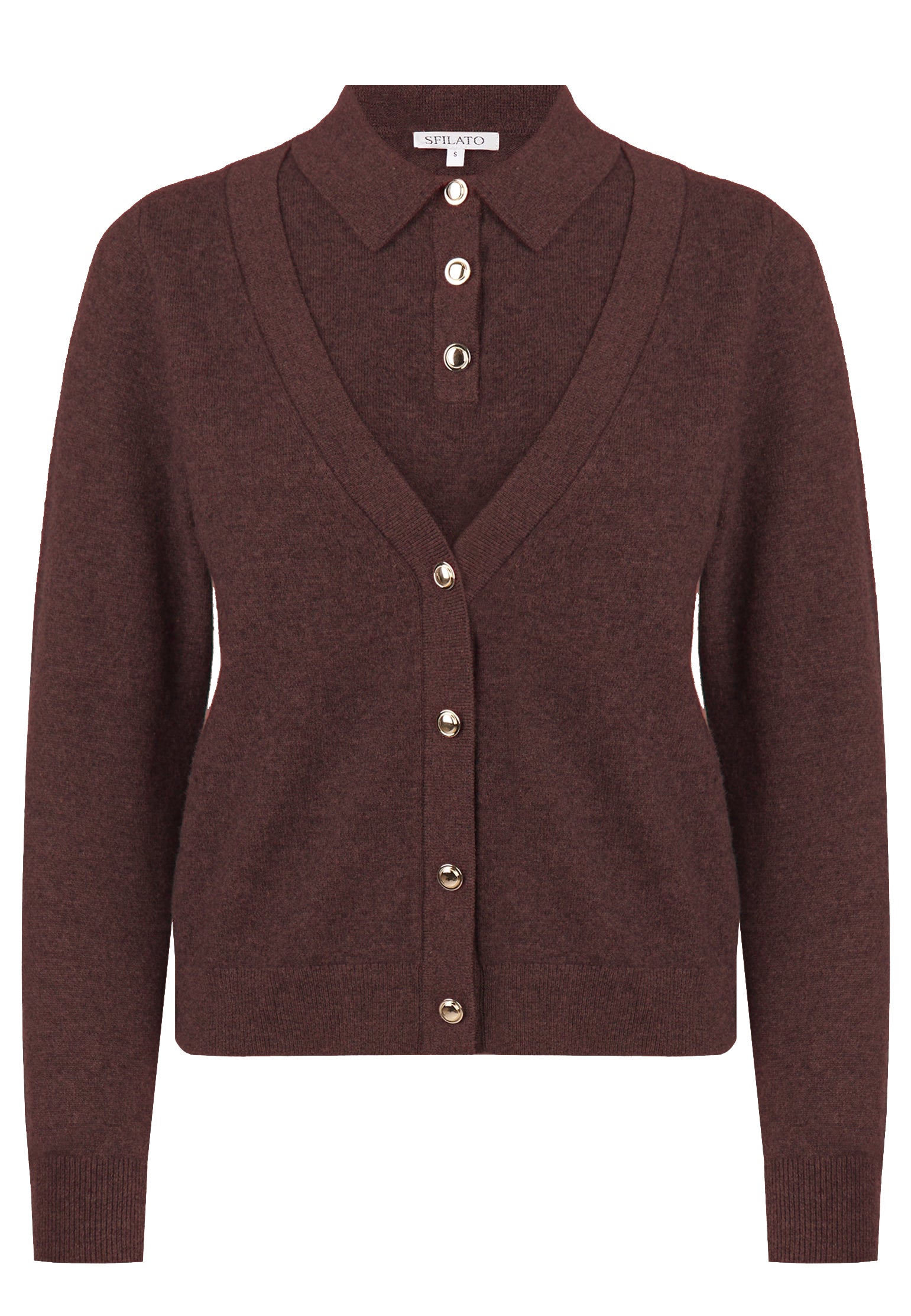 Burgundy Sfilato jumper - view 1