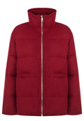 Burgundy Sfilato puffer jacket - view 1