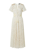 Ivory Button-Front Lace Midi Dress - view 1