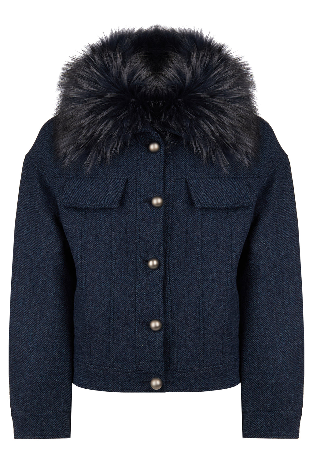 Navy Sfilato puffer jacket - view 1