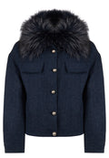 Navy Sfilato puffer jacket - view 1