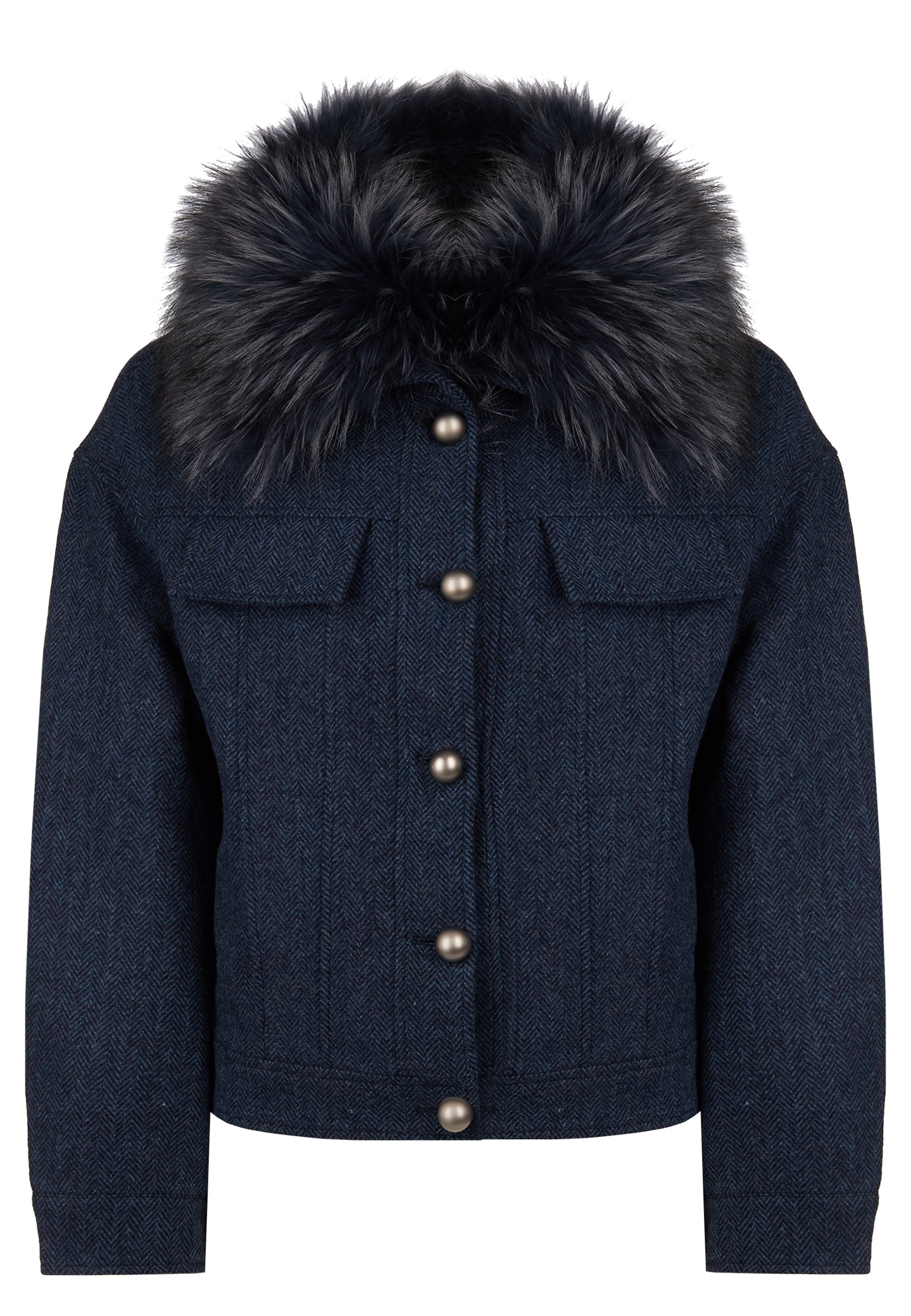 Navy Sfilato puffer jacket - view 1