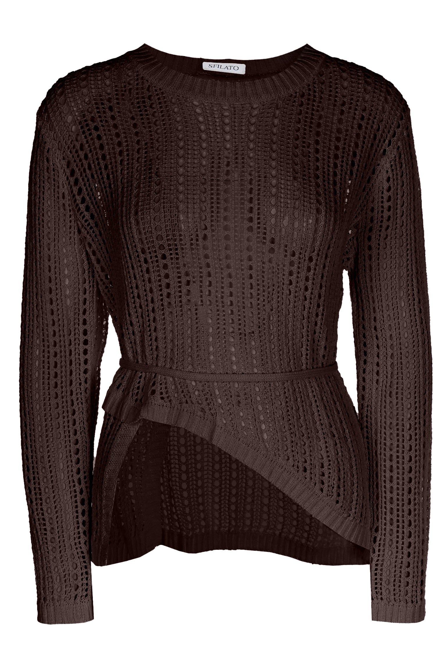Burgundy Sfilato jumper - view 1