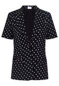 Black Dotted Short-Sleeve Blazer - view 1