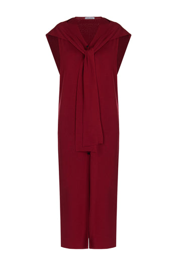 Black and Burgundy Sfilato dress - view 1
