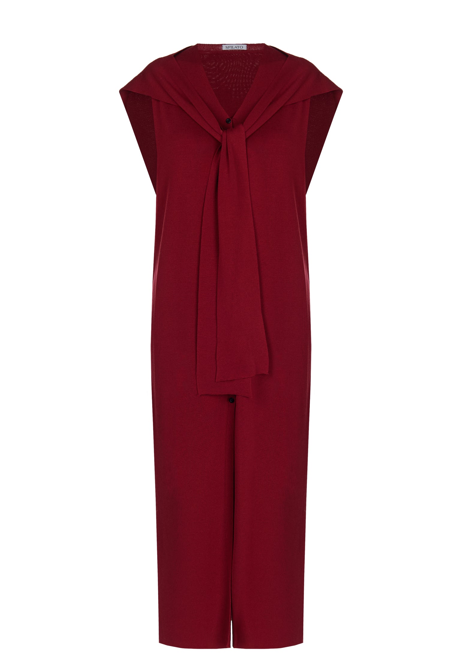 Black and Burgundy Sfilato dress - view 1