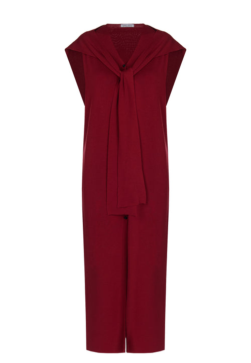 Black and Burgundy Sfilato dress - view 1