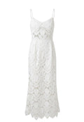 Ivory Lace Slip Midi Dress - view 1