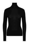 Black Smooth Fine-Knit Turtleneck - view 1
