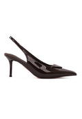Burgundy and Black Sfilato mules