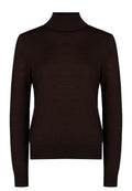 Wine Fine-Knit Turtleneck - view 1