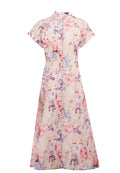 Pink Floral Cap-Sleeve Mini Dress - view 1