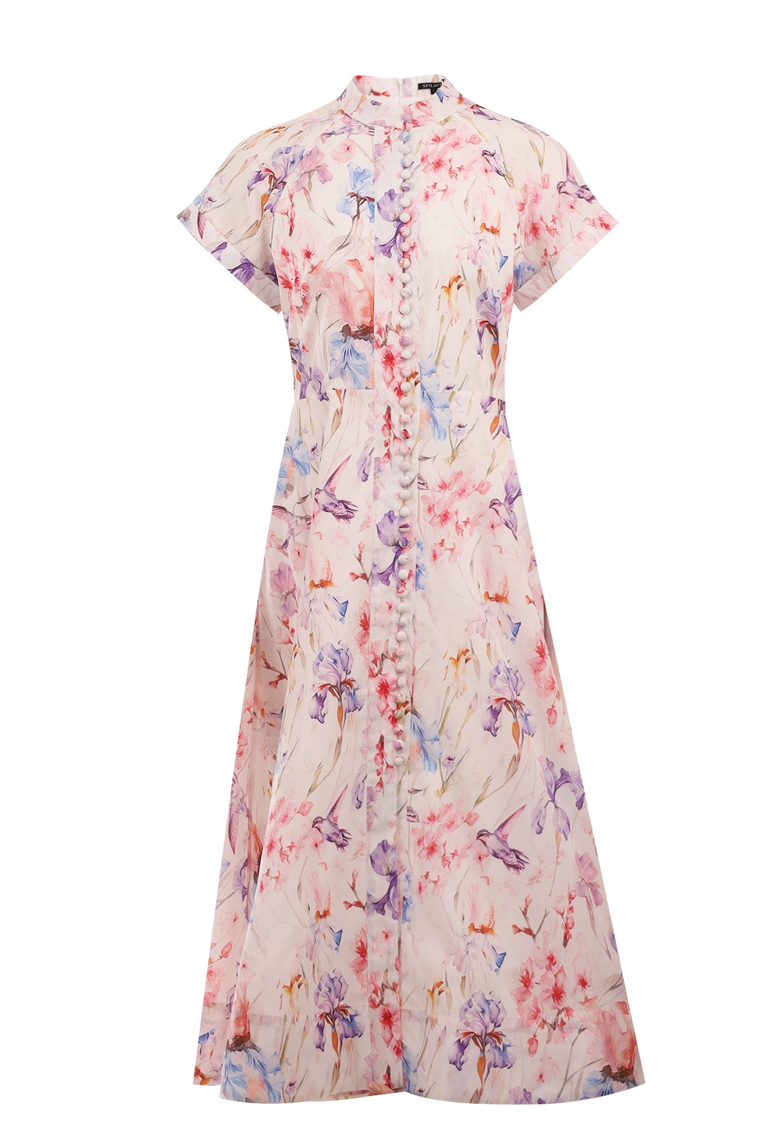 Gray and Pink Sfilato dress - view 1