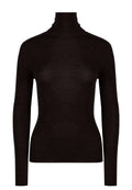 Wine Smooth Fine-Knit Turtleneck - view 1