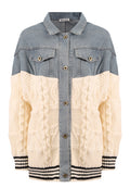 Multicolor Sfilato denim jacket - view 1