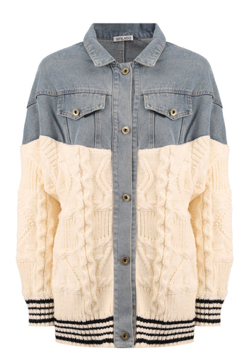 Multicolor Sfilato denim jacket - view 1
