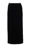 Black Velvet Column Maxi Skirt