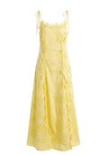 Butter Yellow Floral Slip Maxi Dress