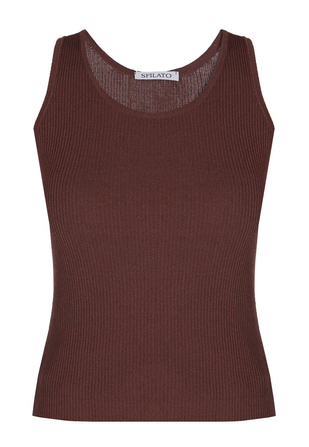 Burgundy Sfilato tank top - view 1