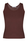 Burgundy Sfilato tank top - view 1