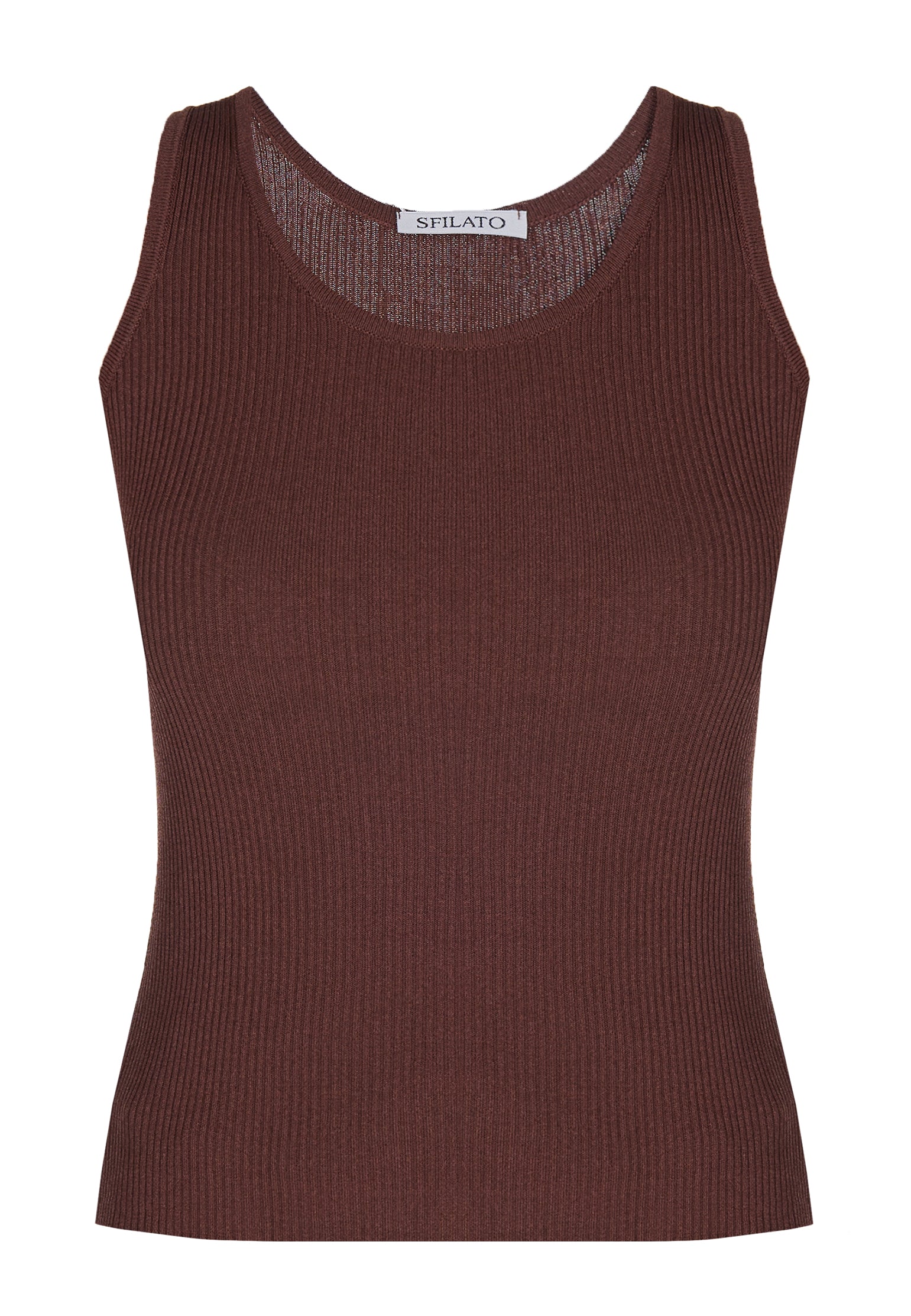 Burgundy Sfilato tank top - view 1