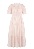 Blush Pleated Short-Sleeve Midi Dress - view 1