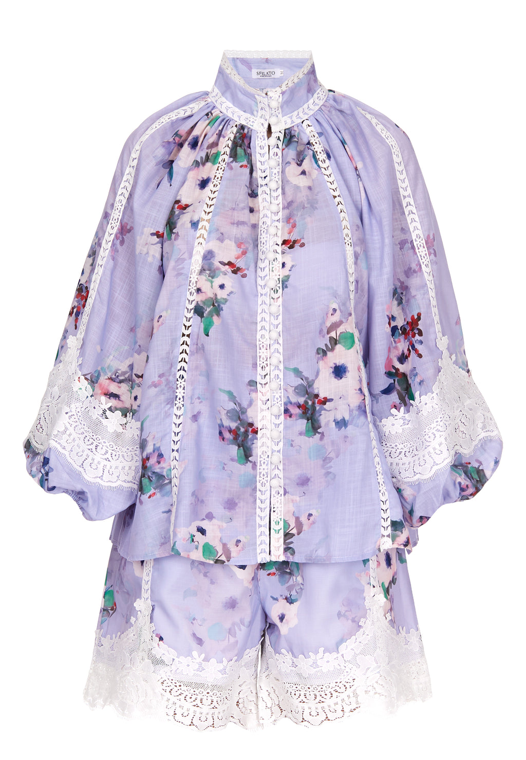 Multicolor Sfilato shorts suit - view 1