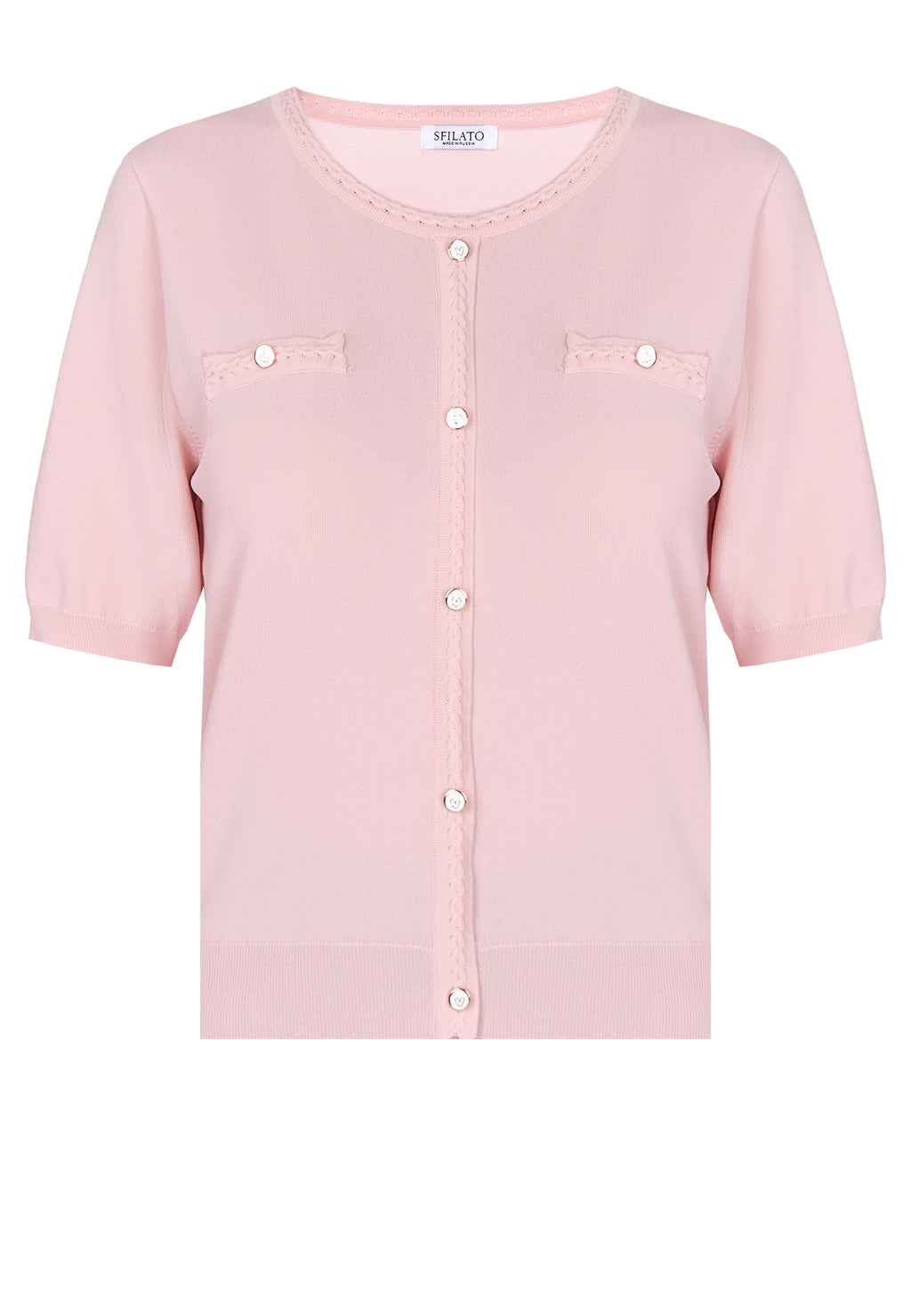 Pink Sfilato cardigan - view 1