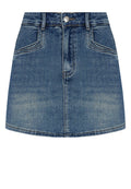 Blue Denim Mini Skirt - view 1