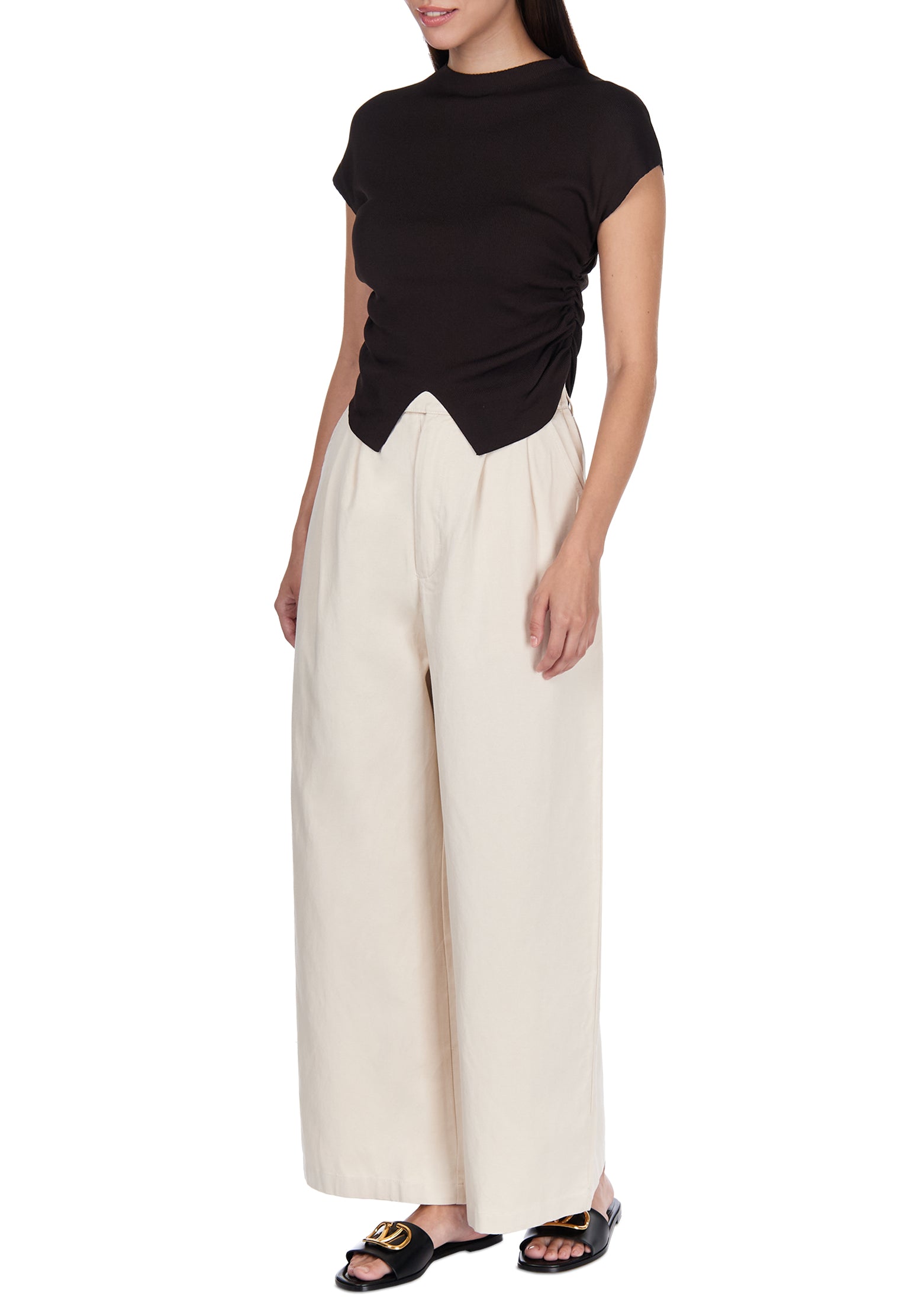 Black Sfilato short sleeve top - view 2