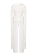 Ivory Ribbed Long-Sleeve Skirt Set - view 1