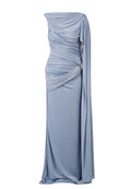Sky One-Shoulder Draped Maxi Dress - view 1
