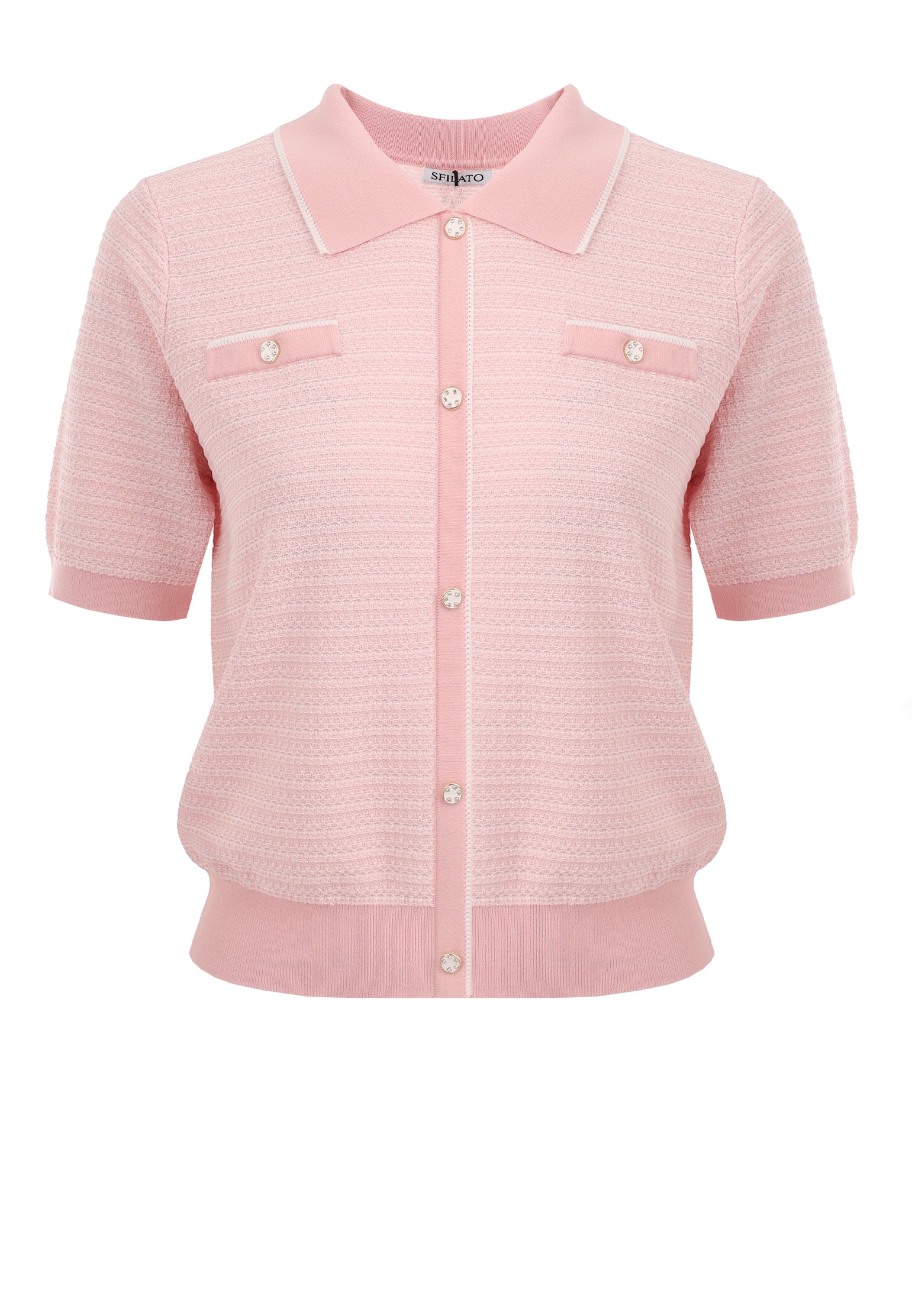 Pink Sfilato cardigan - view 1