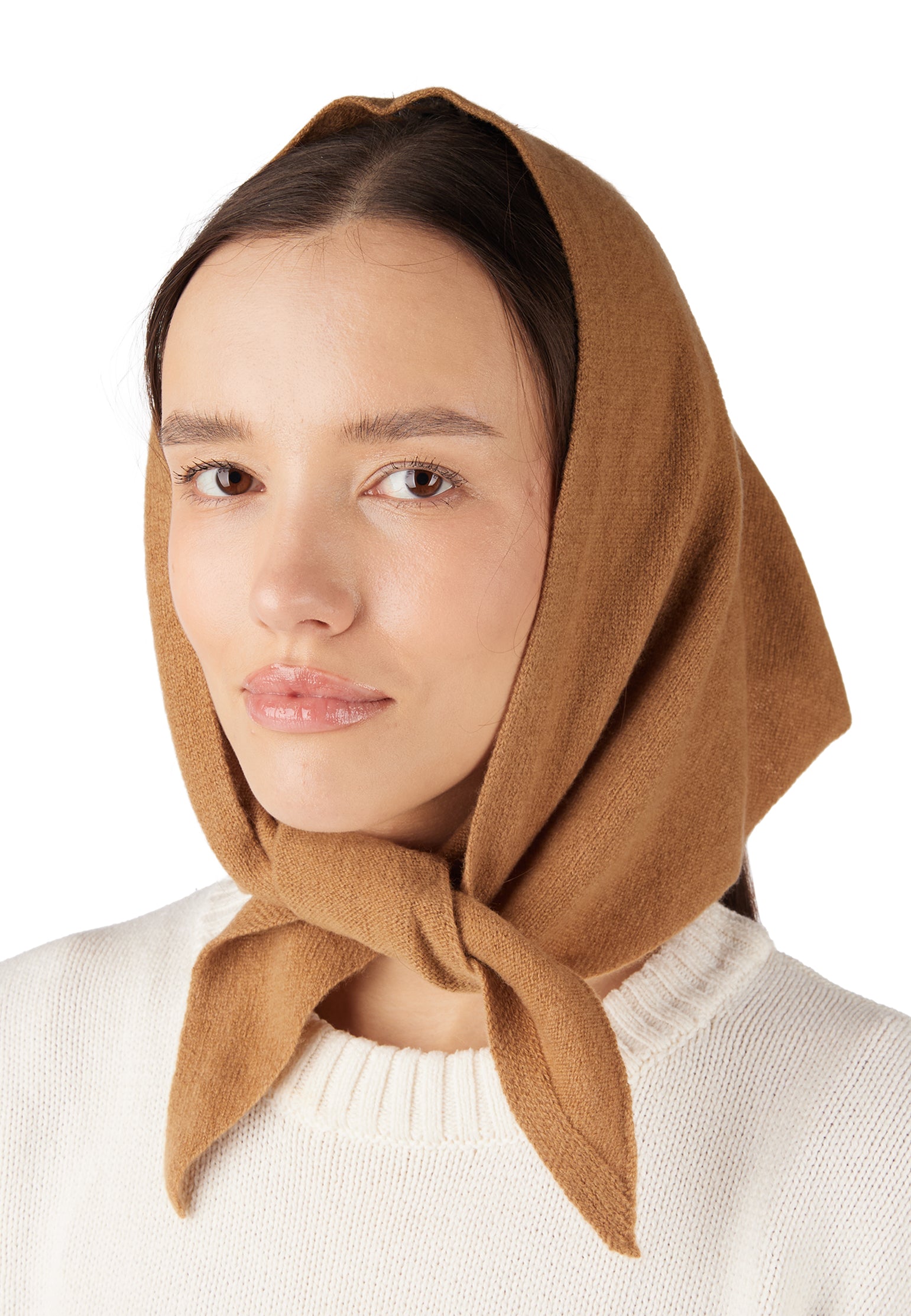 Brown Sfilato kerchief - view 2