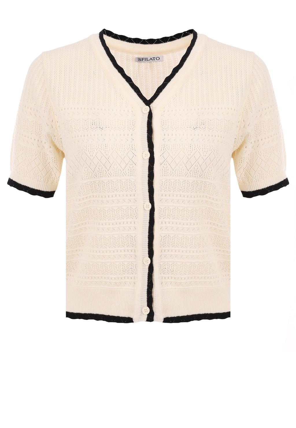 White Sfilato cardigan - view 1