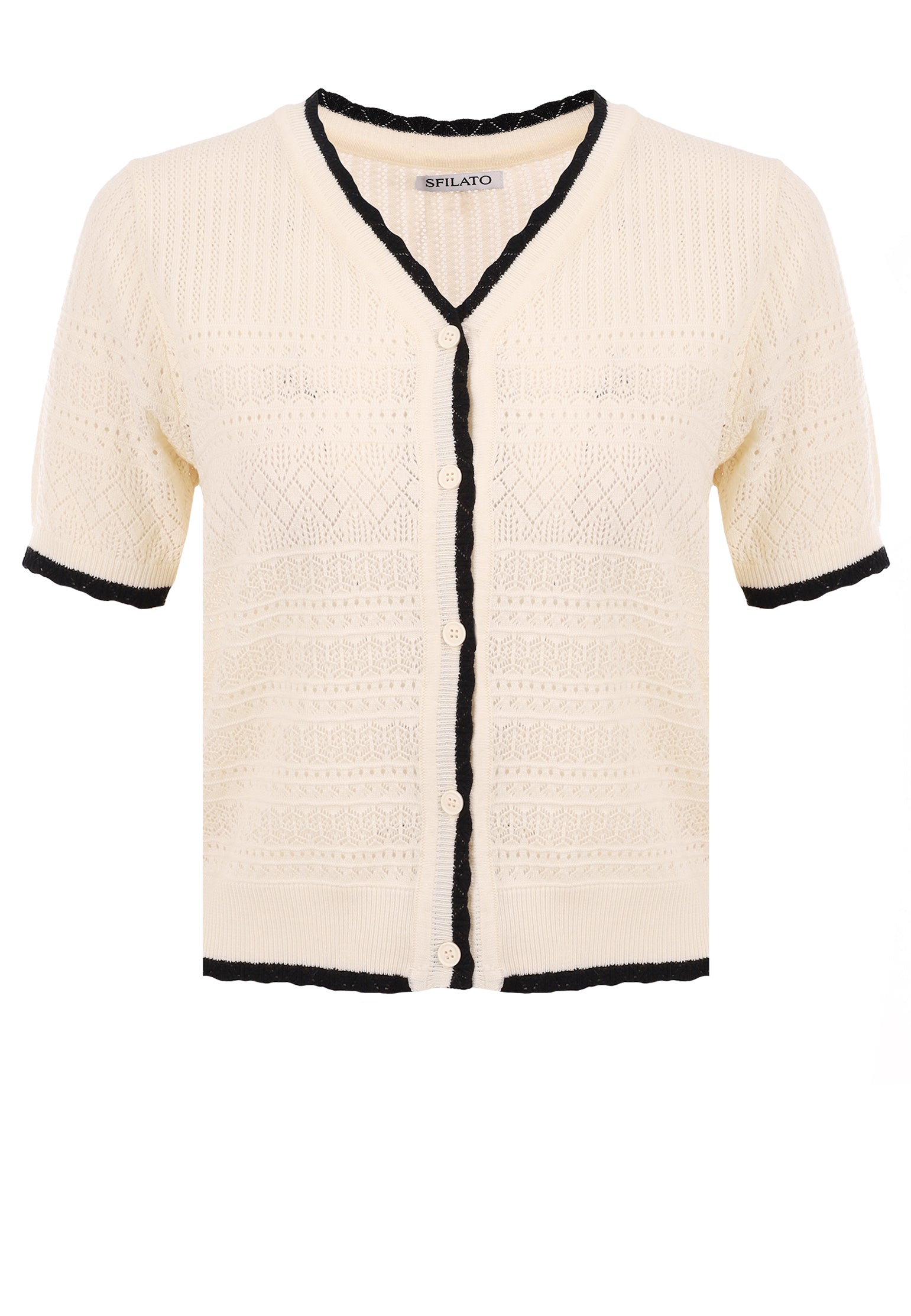 White Sfilato cardigan - view 1