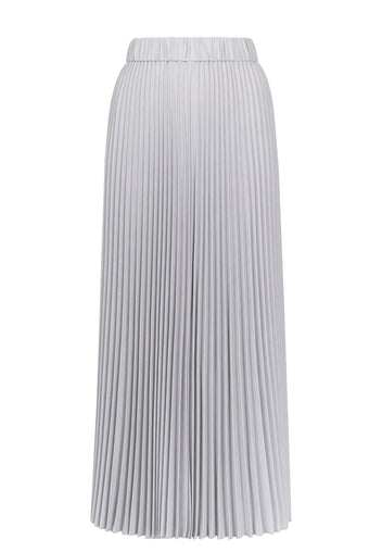 Silver Pleated Maxi Skirt - view 1