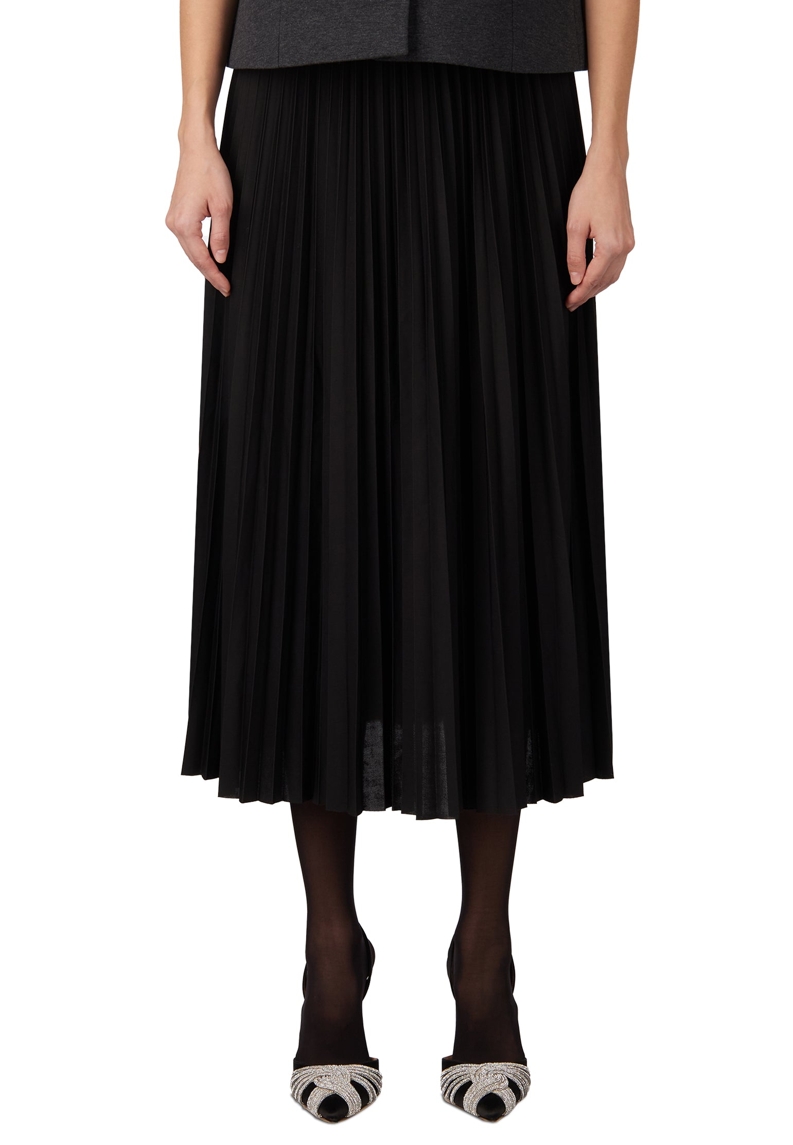Black Sfilato pleated skirt - view 4