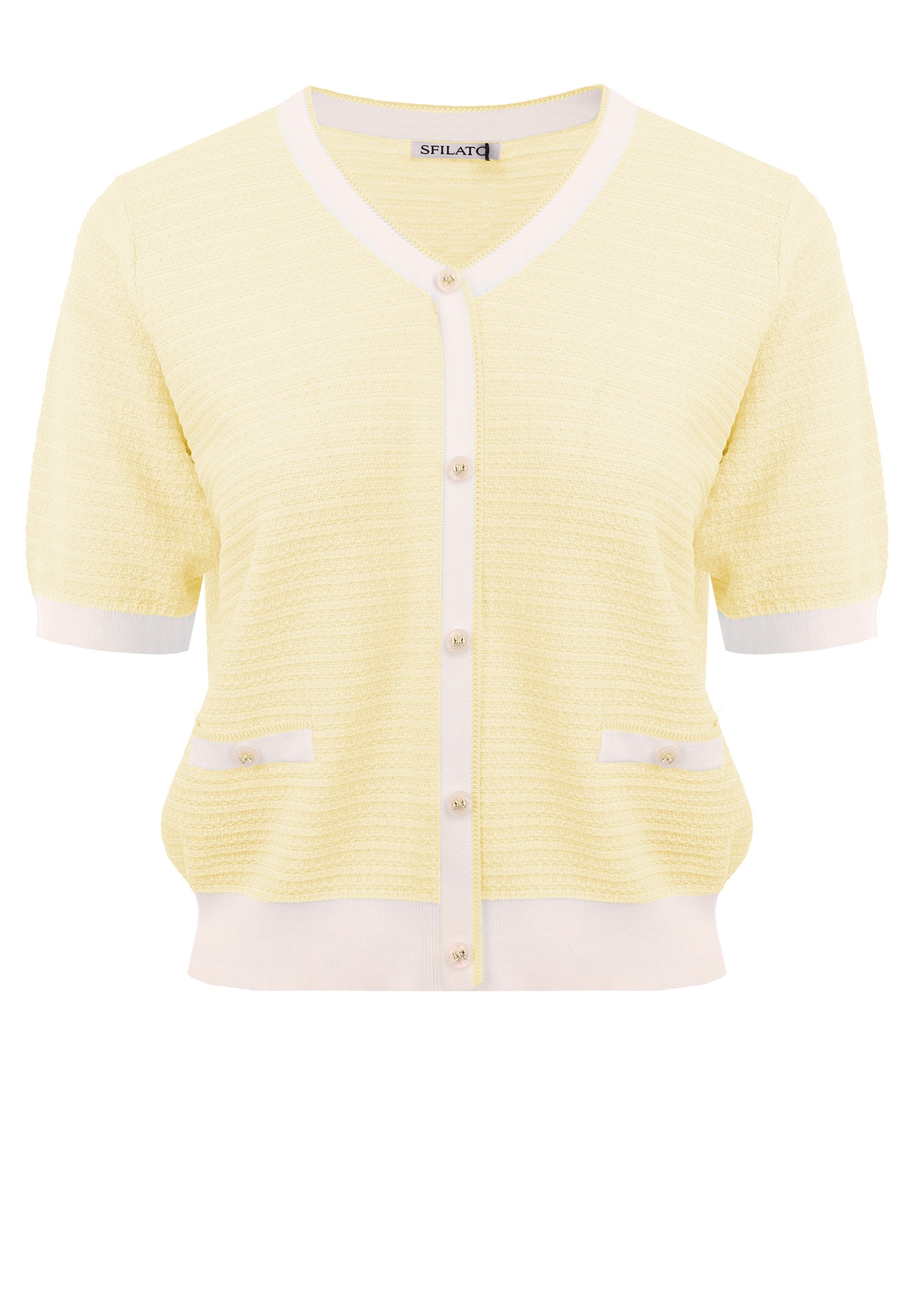Cream Sfilato cardigan - view 1
