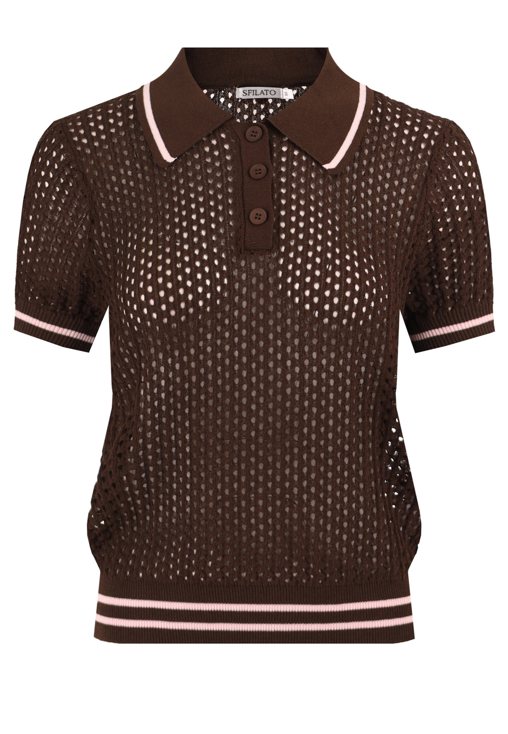Brown Sfilato pullover - view 1