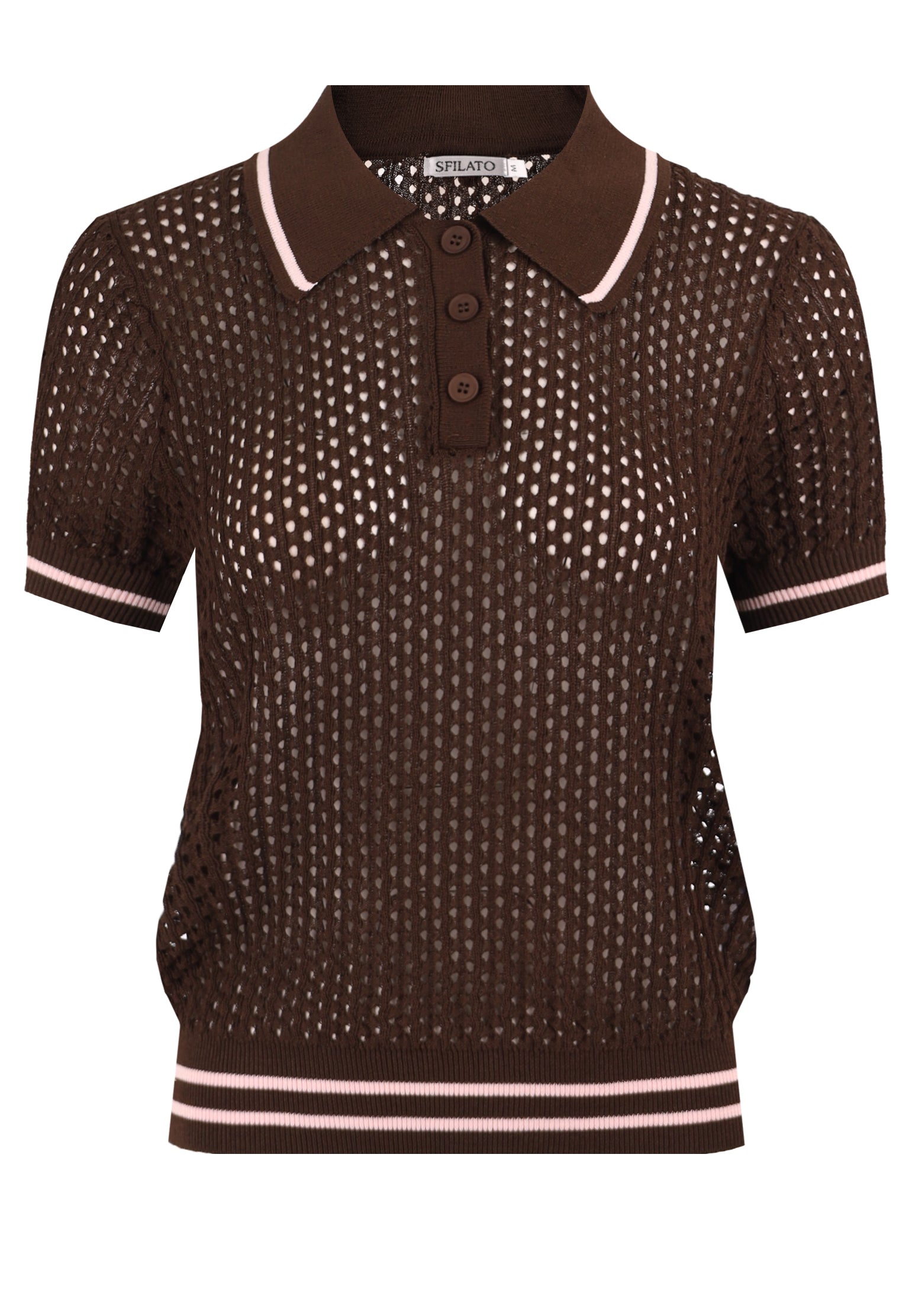 Brown Sfilato pullover - view 1