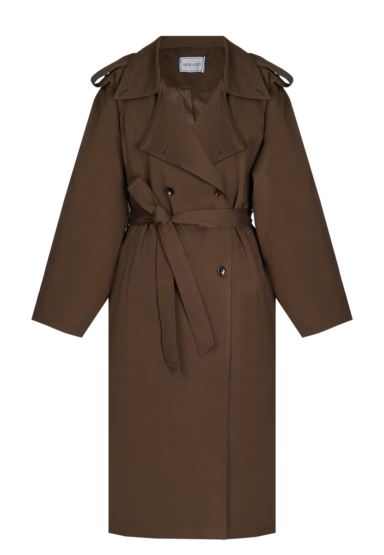 Brown Sfilato trench coat - view 1