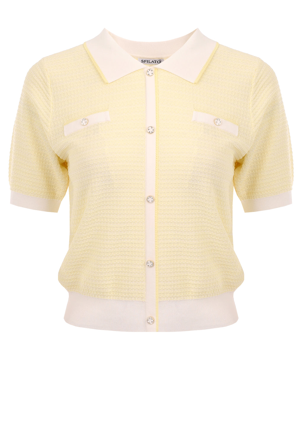 Cream Sfilato cardigan - view 1