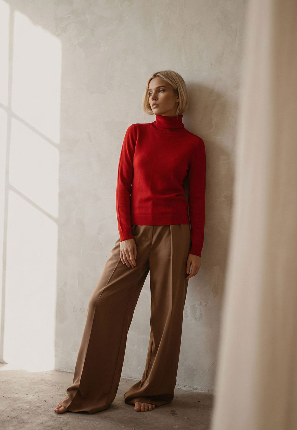 Burgundy Sfilato pullover - view 2