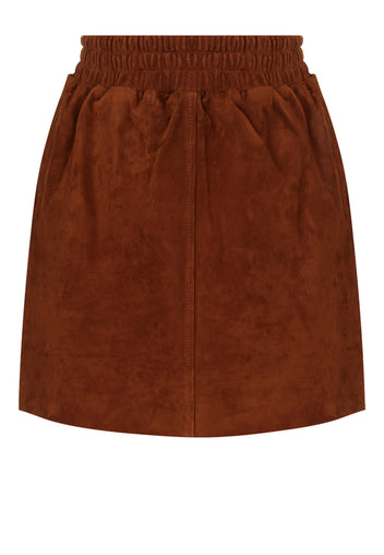 Rust Suede Mini Skirt - view 1