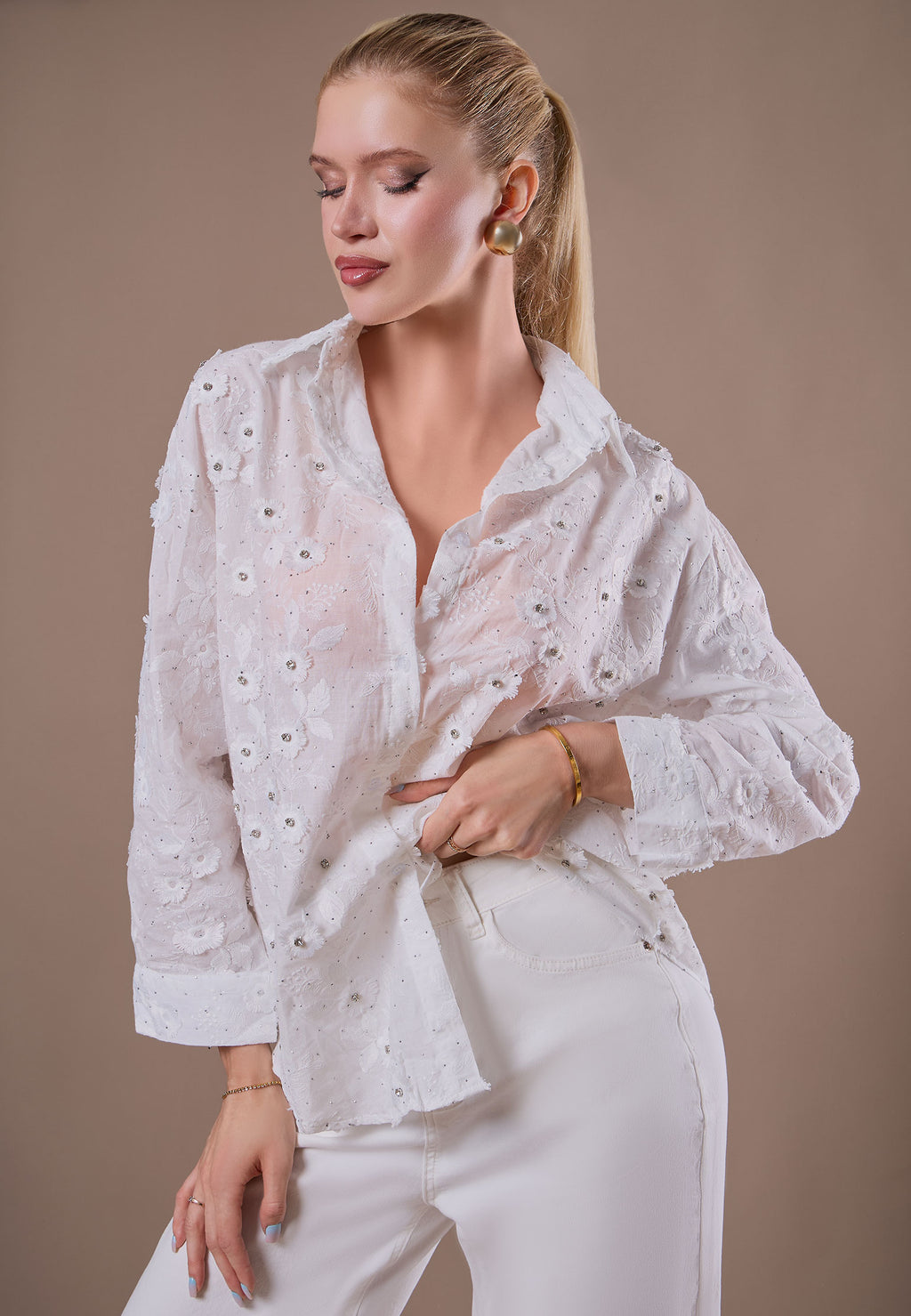 Gray Sfilato shirt - view 2